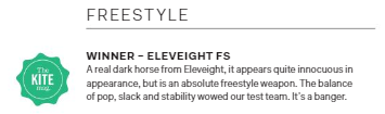 Eleveight FS Kite - Winner Best Freestyle Kite!! - The Kite Mag Test and Review